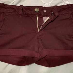 maroon shorts